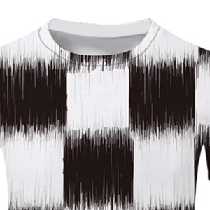 T-shirt à manches courtes pour homme, sublimation, motif géométrique, col rond, respirant, coupe régulière, style décontracté, 100% polyester tricoté - Product Image 6