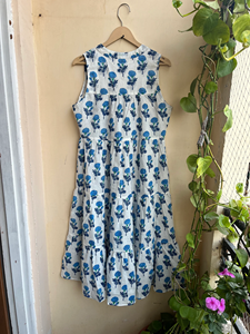 Vestido Bohemio Floral Hippie para Mujer, Estilo Vintage, Sin Mangas, Tribal, con Borlas, Largo hasta el Suelo, Teñido Natural - Product Image 4