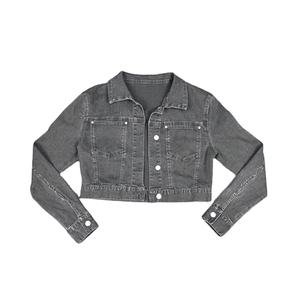 Nouveauté Vestes en jean coupées personnalisées pour femmes, lavées, boutonnées, style hip-hop vintage, marque privée, 2026 - Product Image 2