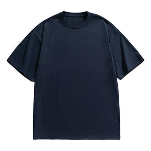 Camiseta de Manga Corta para Hombre, Cuello Redondo, Color Azul Marino, Corte Regular, Estilo Casual, 100% Algodón, Tejido de Punto Jersey - Product Image 1