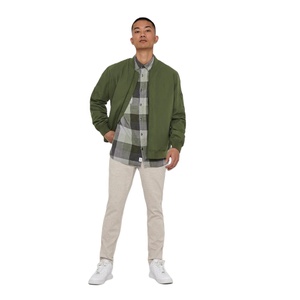 Chaqueta de poliéster 100% a prueba de viento de invierno para hombre con logotipo, chaquetas de bombardero con cuello levantado, abrigos cálidos forrados con edredón, estilo de calle alta - Product Image 6