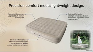 Colchón de aire inflable automático, portátil y ligero, plegable y a prueba de humedad, para acampar y viajar al aire libre. - Product Image 2