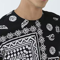 Nouvel Arrivage T-shirt Homme Imprimé Numérique Uni Tissu Toile Haute Qualité Respirant Coupe Classique T-shirt Graphique