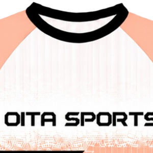 <b>Peach</b> White Raglan Sports Jersey Short Sleeve Crew Neck Lightweight Breathable Athletic Training Team Uniform Sportswear <b>Shirt</b> - Product Image 4
