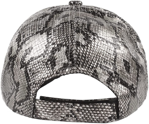 <b>Black</b> Embossed Snake Skin Texture <b>Baseball</b> <b>Cap</b> Unisex Adjustable Fashion Hat for Adults Casual Wear Four Seasons Style - Product Image 5
