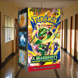 กล่องโชว์การ์ดโปเกมอน TCG เมก้าเรควาซ่า สตอร์ม เอเมอรัลด้า รุ่นพรีเมียม คาร์บอน อิมแพ็ค เวอร์ชั่นเกาหลี 30 ซอง ของสะสมเมก้า - Product Image 4