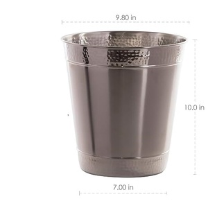 Great quality in reasonable price <b>Large</b> Capacity Iron Waste <b>Bin</b> Heavy Duty Metal Trash Container For Hotel Restaurant Office - Product Image 2