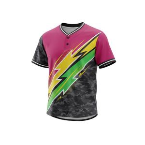 Camiseta de Béisbol Personalizada con Estampado por Transferencia de Calor, Uniforme de Equipo de Color Personalizado, Patrón 3D, Secado Rápido, Unisex - Product Image 1