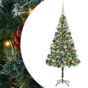 Árbol de Navidad Artificial de PVC Verde y Acero de 70.87 Pulgadas - Product Image 2