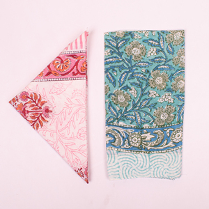 Artisan Block Print Cotton <b>Square</b> <b>Scarf</b> Skin Friendly Casual Wear Bandana Lightweight Cotton Headwear Unisex Wrap - Product Image 4