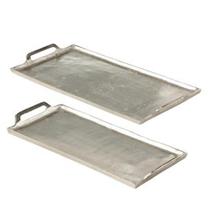 Serving <b>Trays</b> Rectangular Metal Polished Finish With Handles For Restaurant Use Aluminium Decorative <b>Trays</b> Gift Sets For Party - Product Image 4