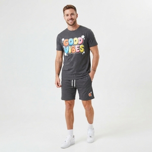Conjuntos de Camiseta y Pantalones Cortos con Estampado Gráfico, Estilo Urbano, Unisex, Personalizados al por Mayor - Product Image 2