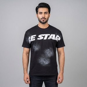 Camiseta de Hombre de Moda, Manga Corta, 100% Algodón, Estilo Vintage con Estampado de Estrella AE, Tejida, del Mismo Estilo - Product Image 4
