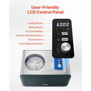 Gelatiera Elettrica Automatica da 1,5 Litri con Compressore Integrato, Senza Precongelamento, 3 Modalità - Macchina per Gelato e Sorbetto - Product Image 4