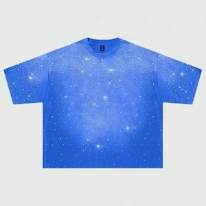 Trendy USA Rhinestone <b>T</b> Shirt Men Sparkle Bling Luxury Cotton Shirt Stylish Casual Streetwear Front <b>Back</b> Design - Product Image 6