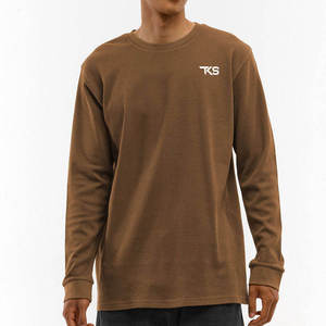 Camisa de punto gofrado transpirable con tejido de algodón suave para uso al aire libre y un estilo cómodo para el día a día - Product Image 3