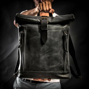 Sac à dos en cuir véritable à rabat pour femme, sac à dos pour ordinateur portable, cuir tanné végétal fait main, LTBP-0005 - Product Image 2
