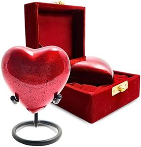 Traditional Aluminum Heart <b>Keepsake</b> Funeral Cremation Urn Memorial <b>Ash</b> Container Featuring Stylish Matte Appearance - Product Image 6