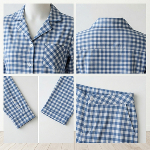 Conjunto de Pijama de Franela para Mujer, Camisa a Cuadros de Manga Larga con Botones, Pantalones Largos, Ropa de Dormir de Algodón Suave, Ropa de Otoño, Vestido de Noche - Product Image 6