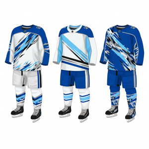 High Quality Men's Customised Ice Hockey Jersey Quick Dry Breathable Fabric Long Sleeve Polyester Ice Hockey Uniform - Product Image 4