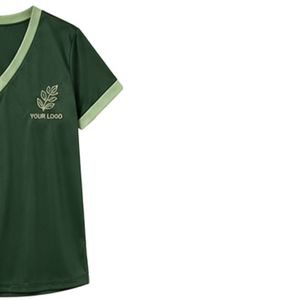 Ensemble de pyjama en satin vert forêt pour femmes, haut à manches courtes et short, vêtements de nuit doux, vêtements de détente, fabrication sur mesure OEM ODM - Product Image 3