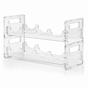 Custom Clear Acrylic Bottle <b>Display</b> Stand Countertop Beverage Wine Liquor Water Bottle <b>Display</b> Rack for Retail Store Supermarket - Product Image 1