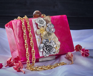 กระเป๋าคลัทช์ทำมือเจ้าสาวดีไซน์พิเศษสำหรับสาวๆด้วยงานฝีมือสุดหรูสไตล์แฟชั่นคลาสสิกที่มีรูปแบบกระเป๋าเงินที่สง่างาม - Product Image 5