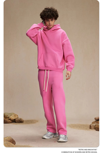 Customized LOW MOQ Men's <b>Matching</b> <b>Set</b> Pullover Oversized Hoodie <b>Jogger</b> Pants <b>Set</b> Blank 2 Piece Jogging <b>Set</b> Suits Tracksuit - Product Image 2
