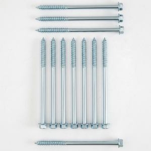 Heavy Duty Carbon Steel Hex Head Lag Screws - Zinc Plated Partial Thread Wood <b>Fasteners</b> - Product Image 1