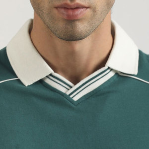 Polo Estampado New York para Hombre, Verde Oscuro, Algodón, Manga Corta, Transpirable, Informal, Talla Grande - Product Image 6