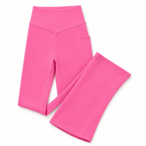 Spring Women Loose Fit <b>Flare</b> Yoga Pant 80 Nylon 20 Spandex High Stretch Drawstring Waistband Lady <b>Legging</b> - Product Image 6