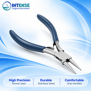 Alicates Profesionales de Acero Inoxidable con Punta Redonda, Alicates de Precisión para Joyería, Herramienta para Doblar Alambre y Formar Lazos con Diseño Ergonómico - Product Image 3