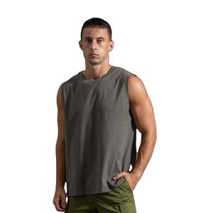 Camisetas de Tirantes Deportivas Personalizadas de Algodón Puro para Hombre, Tallas Grandes, para Gimnasio, Entrenamiento Muscular, Camisetas sin Mangas para Correr - Product Image 5