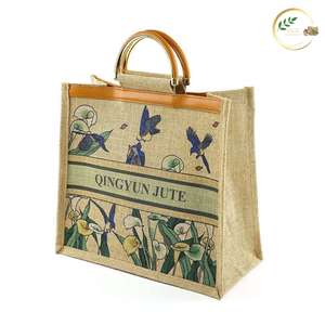 Bolsa de Yute Biodegradable Hecha a Mano con Revestimiento Interior Impermeable - Product Image 2