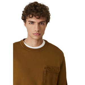 Sudadera de Forro Polar con Cuello Redondo para Hombre, con Logotipo Personalizado en la Parte Delantera, 100% Algodón, Impermeable, Ecológica, Forrada, de Color Sólido para Invierno - Product Image 4