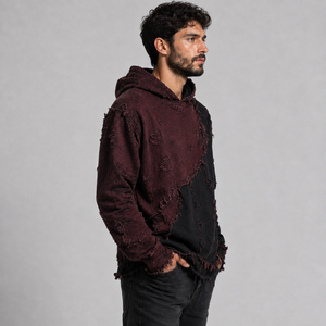 Sudadera con Capucha Extra Grande para Hombre, de Algodón Tejido con Flecos, Informal, Transpirable, Cómoda, Estilo Vintage, Ropa de Calle, Ropa de Invierno - Product Image 6
