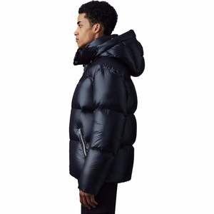 Doudoune classique décontractée chaude à capuche en duvet de canard, doudoune épaisse personnalisée en polyester - Product Image 4