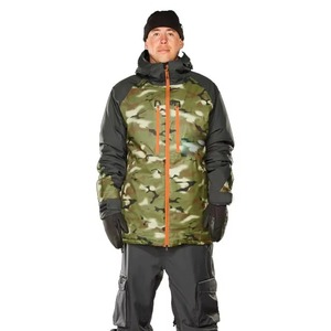 Men Ski & Snowboarding Waterproof Windbreaker <b>Jacket</b> Olive Green Brown Beige Charcoal Orange <b>Camo</b> Print Hooded Full Zip Insulate - Product Image 1