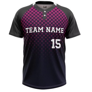Custom Sublimation Softball Jersey Personalized <b>Baseball</b> Shirts Men Women 3D Sports Uniform Name Number Two Button Design Sets - Product Image 4