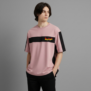 เสื้อยืดคอกลมทรงหลวม ระบายอากาศได้ดี ผ้าฝ้ายแท้ 100% หนัก 180GSM เป็นมิตรกับสิ่งแวดล้อม ไม่ยับง่าย สีและโลโก้สามารถปรับแต่งได้ สำหรับผู้ชาย - Product Image 1