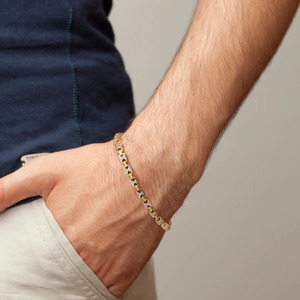Pulsera de Diamantes con Eslabones Hexagonales Geométricos - Product Image 4