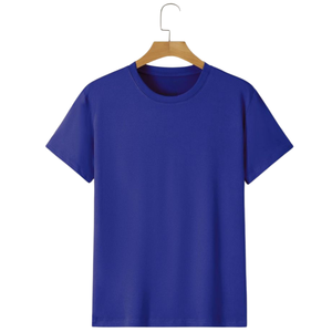 T-shirt à manches courtes pour homme, taille plus, respirant, écologique, séchage rapide, couleur unie, 100% coton biologique, décontracté, OEM, directement de l'usine - Product Image 3