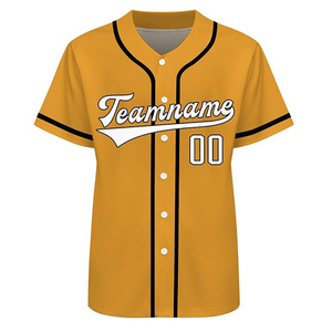 Camiseta de Béisbol Personalizada para Hombre, 100% Poliéster Sublimado, Camisa de Béisbol con Botones, Ropa Deportiva OEM - Product Image 5