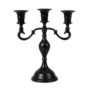 เชิงเทียนโลหะสีทอง 5 แขน ดีไซน์สวยงาม ขายส่ง ของตกแต่งงานแต่งงาน โต๊ะกลางโรงแรม - Product Image 3