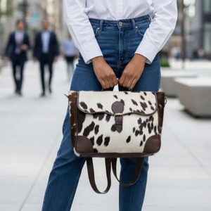 Sacs à main en cuir de vachette faits main en gros, sacs bandoulière en cuir à poils, fournisseur OEM, personnalisation de la marque, sacs d'exportation à prix abordable - Product Image 1