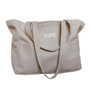 Bolsos Tote para Mujer, Bolsos de Lona de Gran Capacidad para Compras, Bolso Tote de Moda Color Café con Cierre de Cremallera - Product Image 5