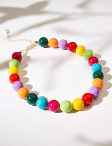 Elegant Handmade Resin Beaded <b>Necklace</b> for Women Colorful <b>Statement</b> Jewelry for Casual and Party Wear Styling - Product Image 6