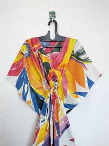 Robe kaftan indienne faite à la main, colorée, pour les festivals, légère, idéale pour la plage - Product Image 3