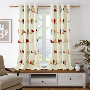 Rideaux de porte en coton de qualité supérieure, panneaux élégants imprimés/brodés, parfaits pour la chambre à coucher, le salon - Product Image 3