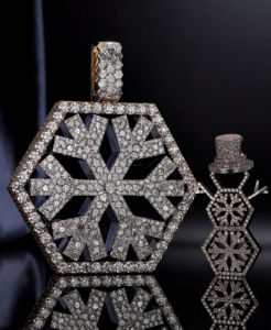 Colgantes de Oro Rosa de 10k con Diamantes Cultivados en Laboratorio IGI/GIA, Estilo Vintage, Unisex, para Joyería Hip-Hop y Rap - Product Image 1